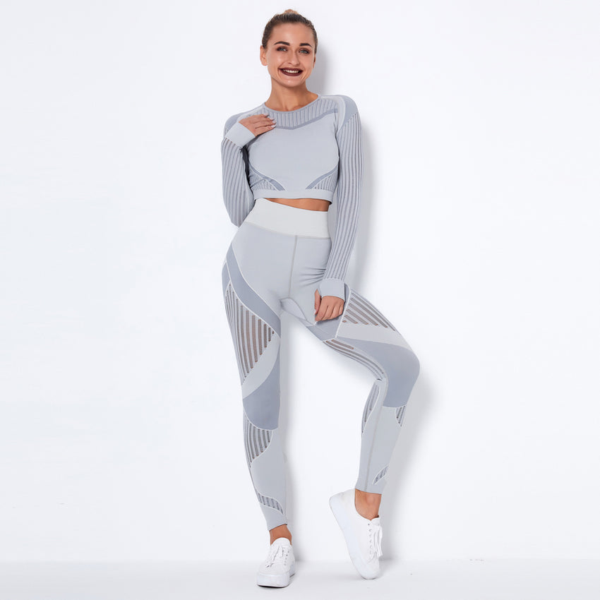 Long Seamless Knitted Absorbent Yoga Garment