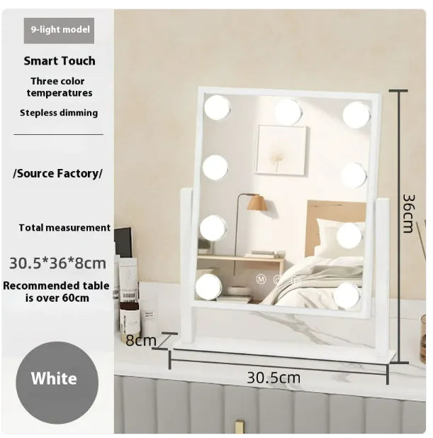 Luxury Hollywood 9-Light Vanity Mirror