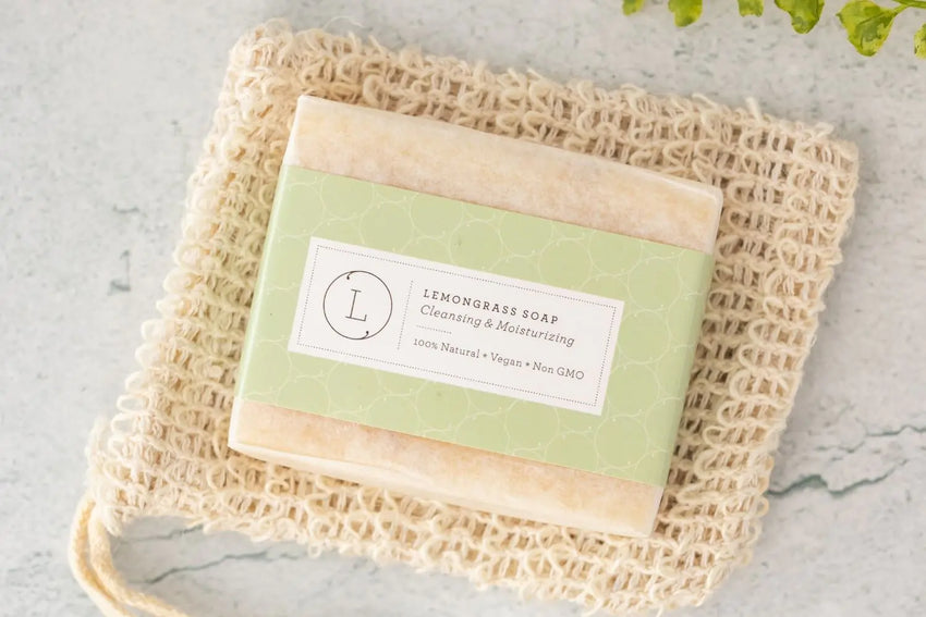 Lemongrass Natural Soap Bar, Handmade Body Soap