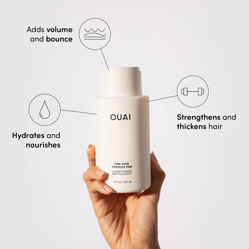 OUAI Fine Shampoo and Conditioner Set (10 Fl Oz)