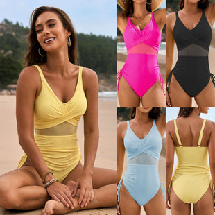 BreezeFit Mesh Drawstring One-Piece