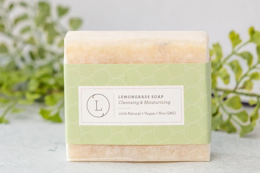 Lemongrass Natural Soap Bar, Handmade Body Soap