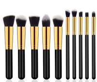 Elegant Wooden Handle Makeup Brush Set