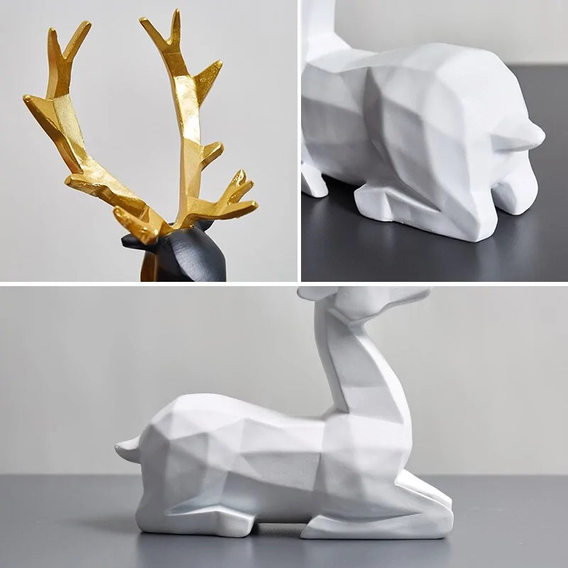 Resin Deer Statue Sculpture Ornament